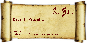 Krall Zsombor névjegykártya